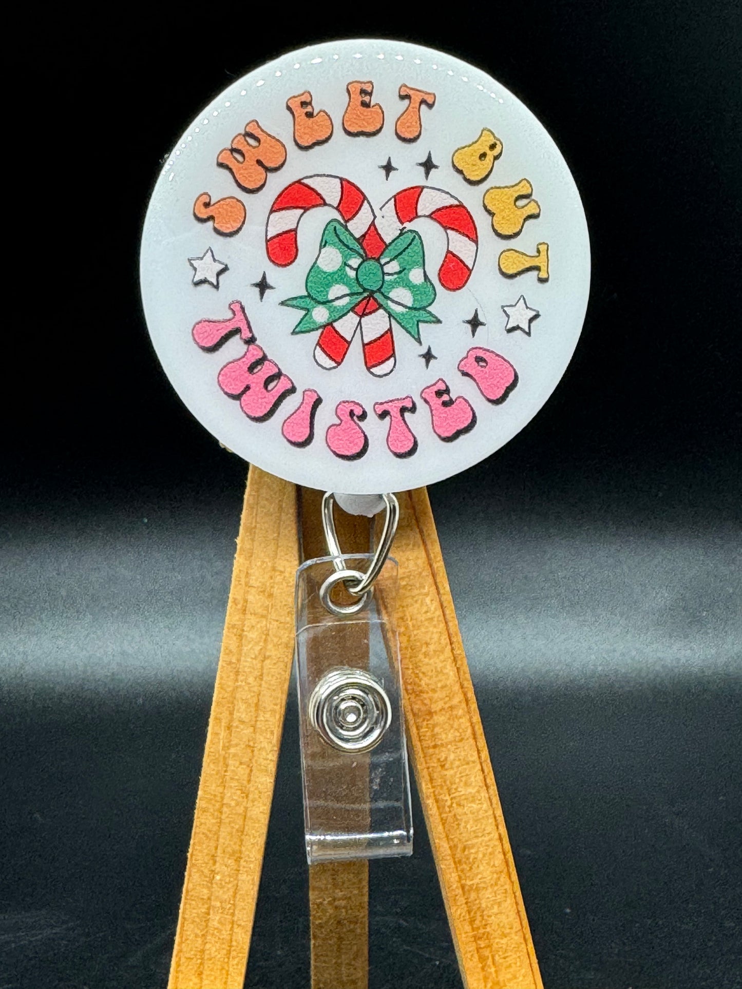 Sweet but twisted badge topper